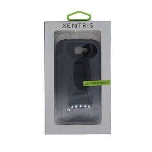 Xentris Black Slim Protective Case for LG Optimus Zone 3 – Durable Shock-Absorbi